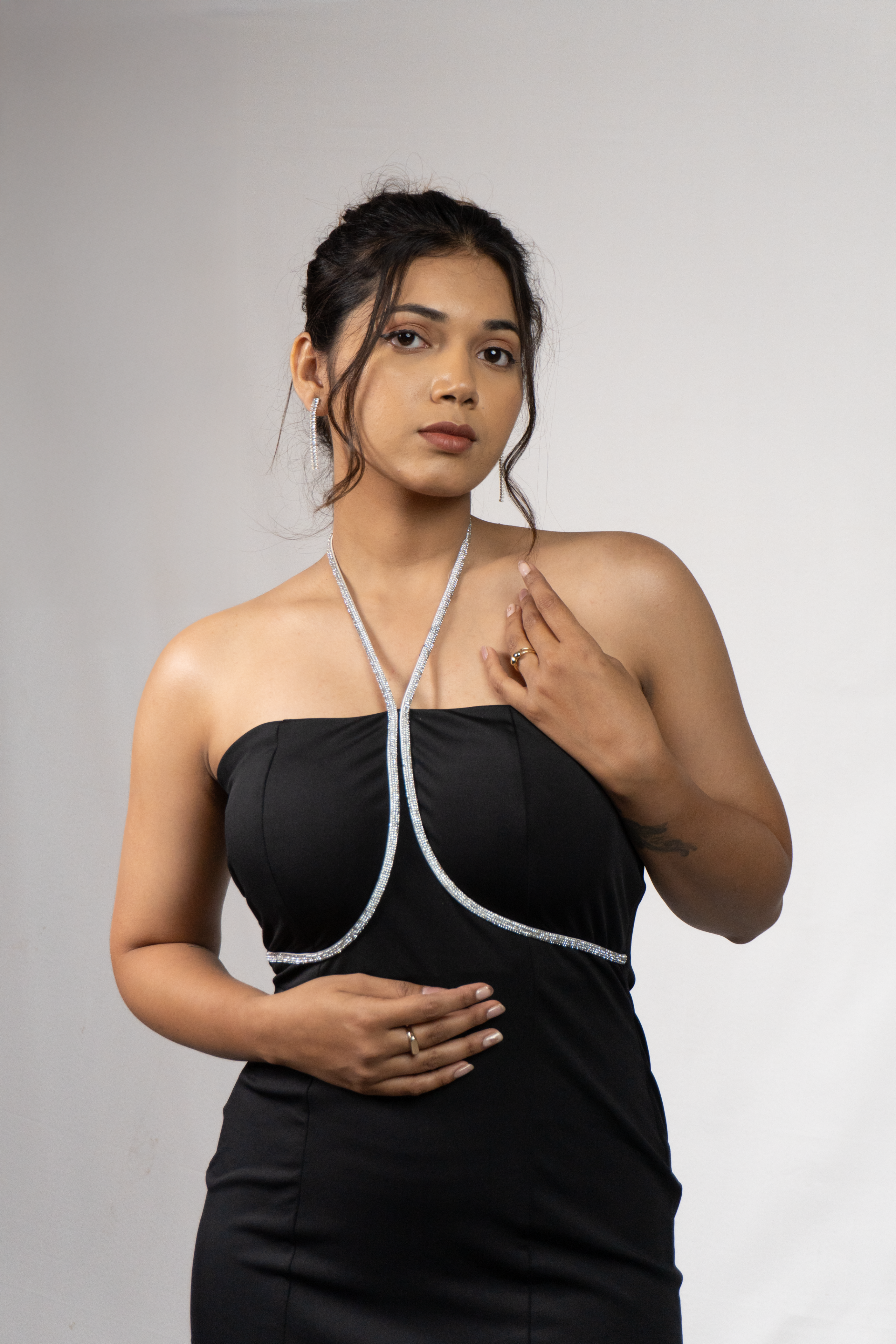 LW Diamond Halter Neck Dress