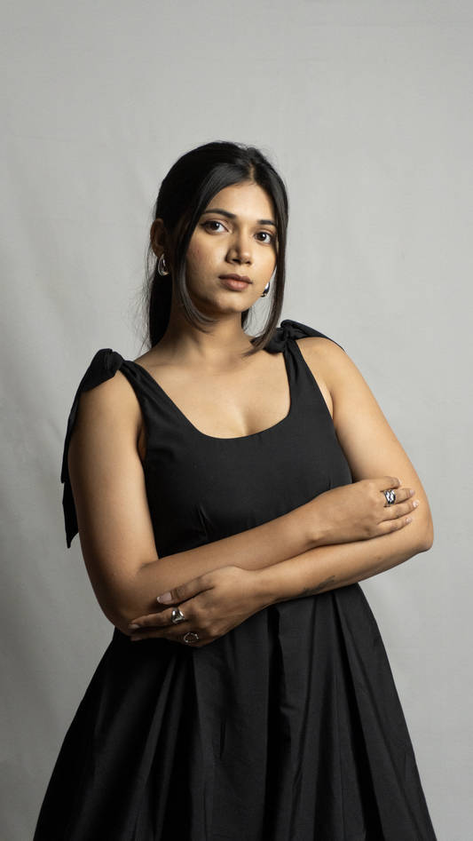 LW Black Frill Dress