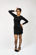 LW Bodycon Backless Black Dress